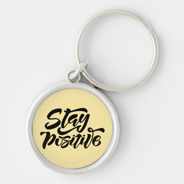 Bleibe Gelb Schlüsselanhänger (Vorne)