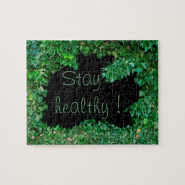 Bleibe gesund mit grüner Ivy Puzzle