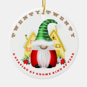 Bleibe Gnome Art of Year 2020 Niedliche Weihnachte Keramik Ornament