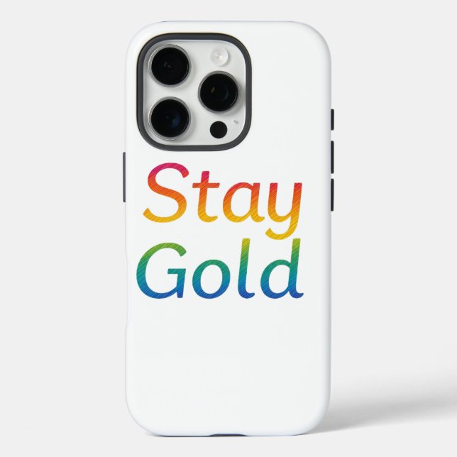 Bleibe Gold iPhone Cover (Rückseite)