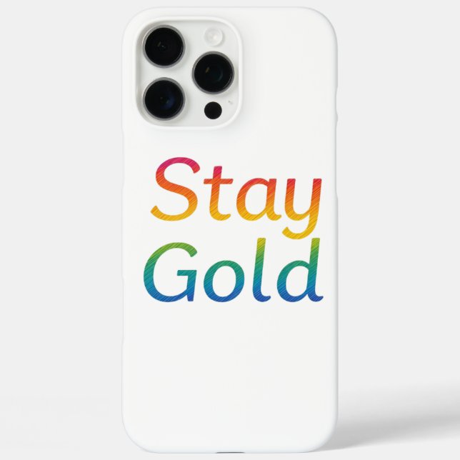 Bleibe Gold iPhone Cover (Rückseite)