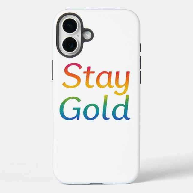 Bleibe Gold iPhone Cover (Rückseite)