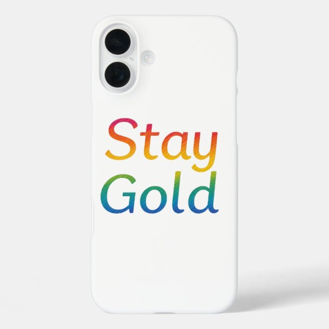 Bleibe Gold iPhone Cover (Rückseite)