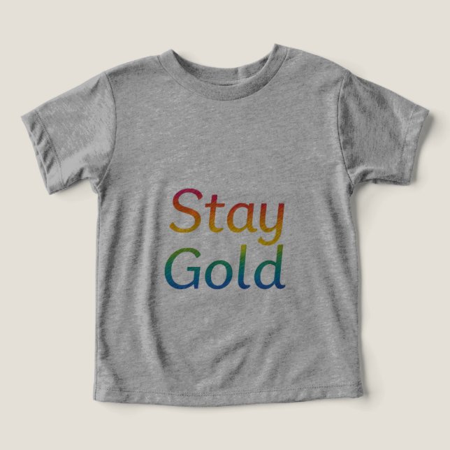 Bleibe Gold - Multicolor Inspiration Typografie (Design Vorderseite)