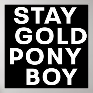 BLEIBE GOLD PONY BOY POSTER