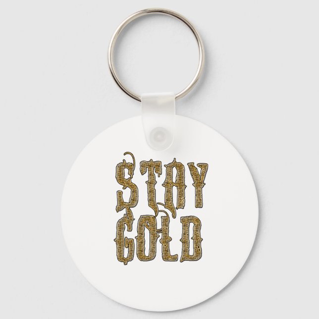 Bleibe Gold Schlüsselanhänger (Vorderseite)