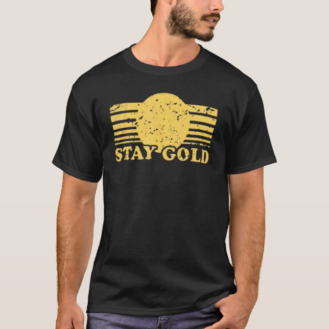 Bleibe Gold Sprichwort Graphic T-Shirt (Vorderseite)