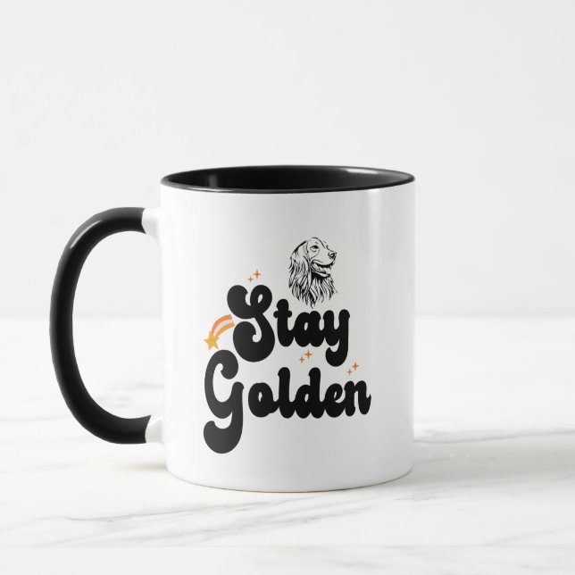 Bleibe Golden Groovy Retriever Dog Animal Pet Love Tasse (Links)