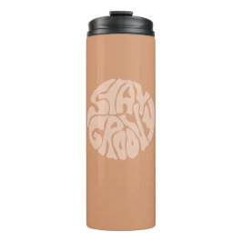 Bleibe Groovy Retro Beige Thermosbecher