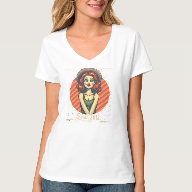 Bleibe Groovy Retro Sunset T-Shirt (Vorderseite)