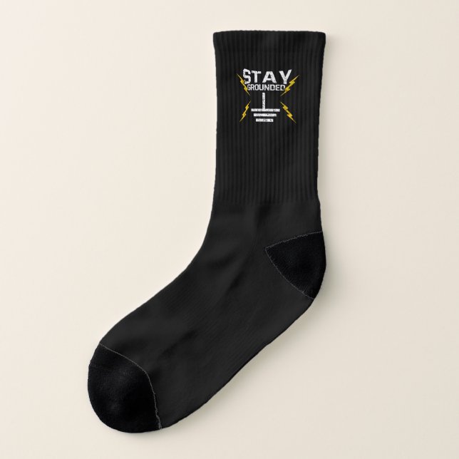 Bleibe Grounded Electrician Lineman Electrical Socken (Links - Außen)