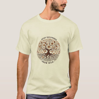 Bleibe Grounded, Grow Wild - Nature Inspiriert Art T-Shirt