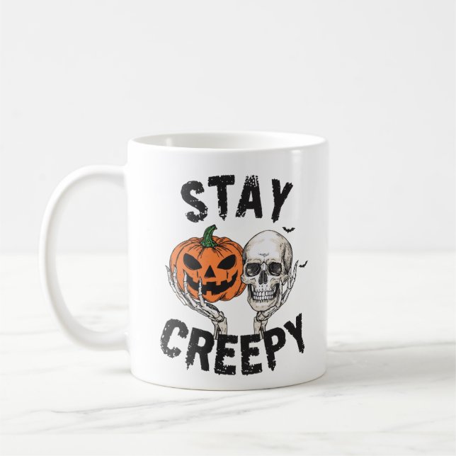Bleibe Halloween-Tasse - leckerer Kaffee-Cup Kaffeetasse (Links)
