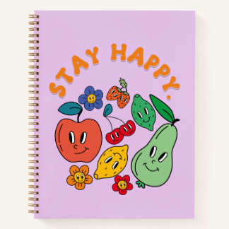 Bleibe Happy Notebook Notizbuch