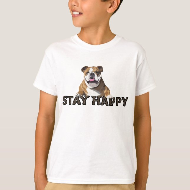 Bleibe Happy T-Shirt (Vorderseite)