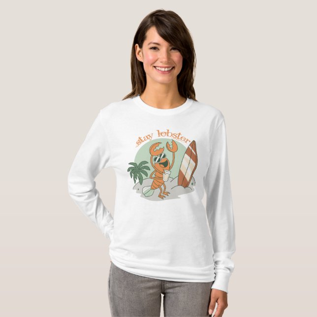 Bleibe Humster - Quirky Lobster Graphic T - Shirt (Vorne ganz)