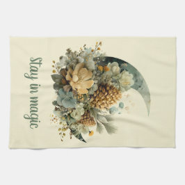 Bleibe in Magic Winter Moon Design Geschirrtuch