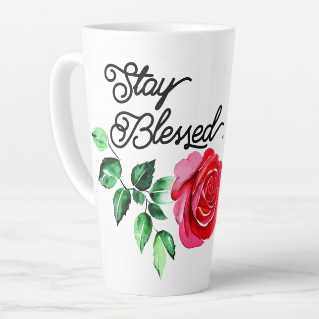 Bleibe Kaffee-Tasse Milchtasse (Linke Ecke)