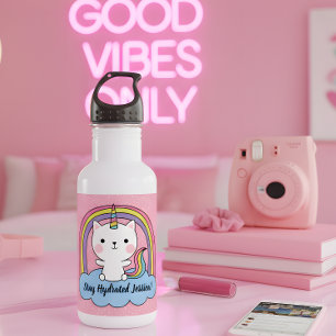 Bleibe Kat-Unicorn Edelstahlflasche