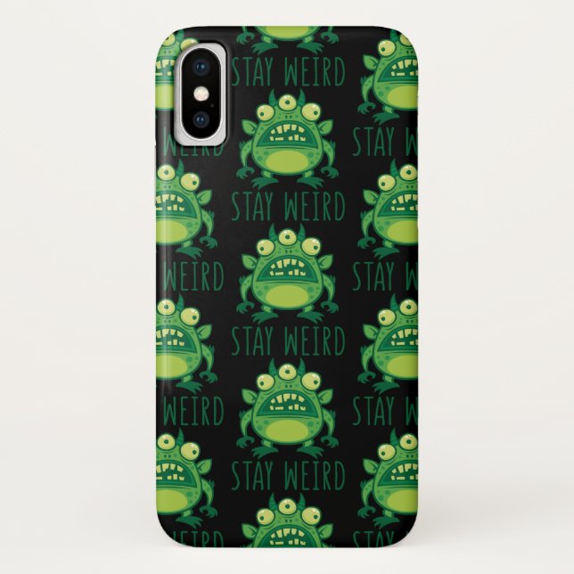 Bleibe komisches Alien Monster Case-Mate iPhone Hülle (Rückseite)
