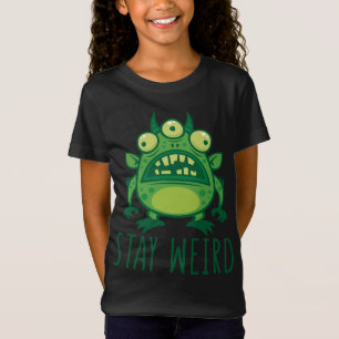 Bleibe komisches Alien Monster T-Shirt