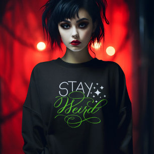 Bleibe komisches kosmisches Quirky-Motivierend Zit Sweatshirt