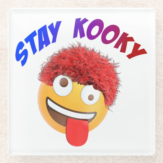Bleibe Kooky Glasuntersetzer (Vorderseite)