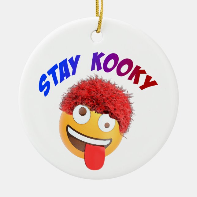 Bleibe Kooky Keramik Ornament (Vorne)