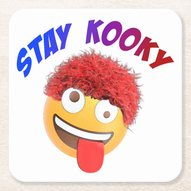 Bleibe Kooky Rechteckiger Pappuntersetzer (Vorderseite)