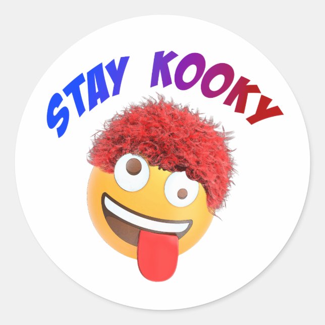 Bleibe Kooky Runder Aufkleber (Vorderseite)