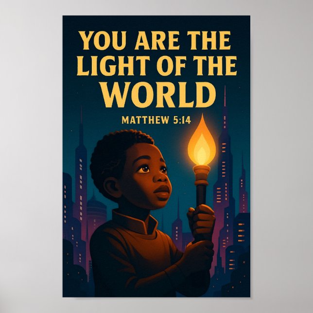 Bleibe Lit - Matthew 5:14 Poster (Vorne)