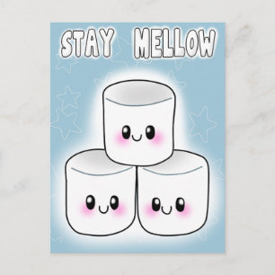 Bleibe Mellow Marshmallow Postkarte
