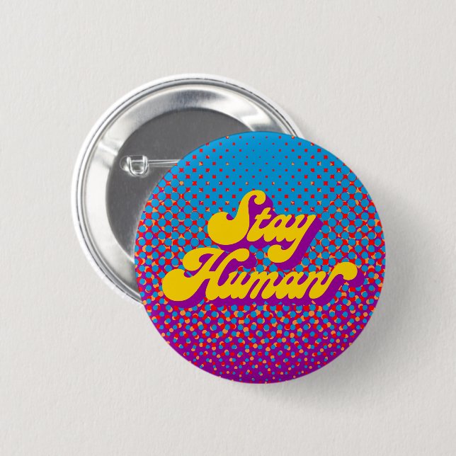Bleibe Mensch Button (Vorne & Hinten)