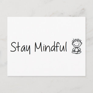 Bleibe Mindful Postkarte