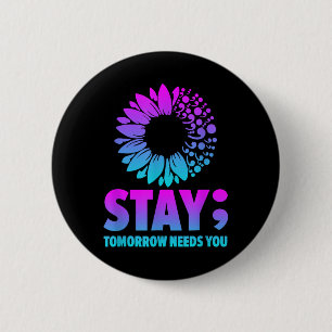 Bleibe Morgen braucht psychische Gesundheit Button