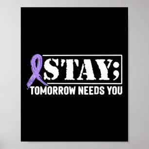 Bleibe - Morgen braucht Semicolon Suicide Preven Poster