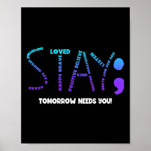 Bleibe Morgen braucht Suizidprävention Poster