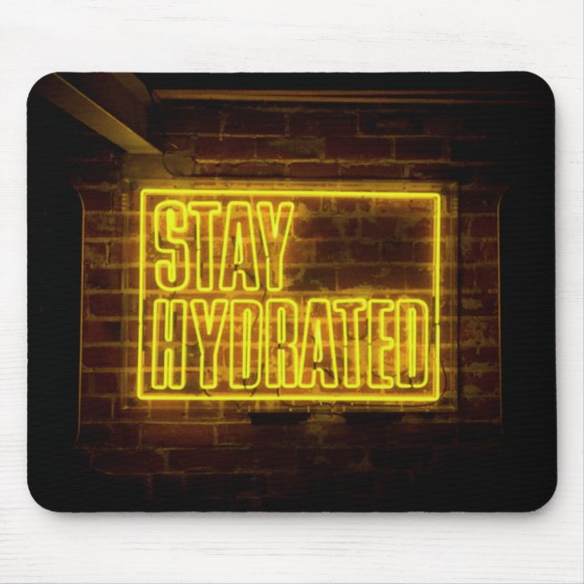 Bleibe Neon-Gelb-Zeichen Mousepad (Vorne)
