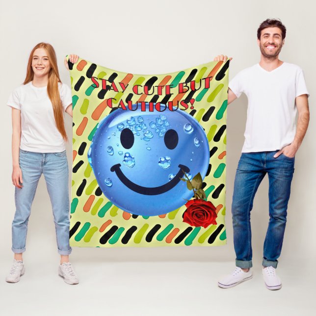 BLEIBE NIEDLICH, ABER VORSICHTIG Fleece Blanket! (Beispiel)