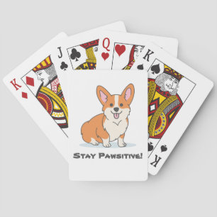 Bleibe Pawsitive, Bleibe positive, Niedliche Dog P Spielkarten