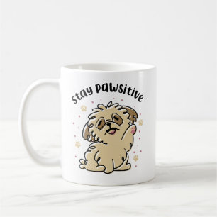 Bleibe Pawsitive Kaffeetasse