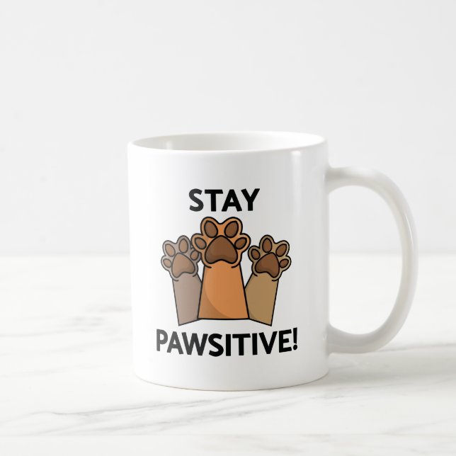Bleibe Pawsitive Kaffeetasse (Rechts)