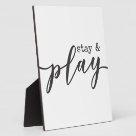 Bleibe & Play Kid's Playroom Sign Fotoplatte