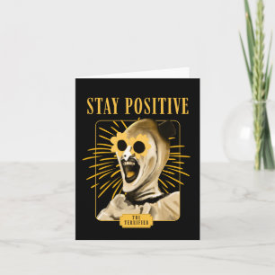 Bleibe positiv mit Art the Clown ! Aufkleber Karte