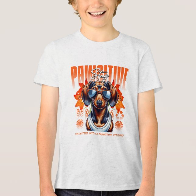 bleibe positiv Tri-Blend shirt (Vorderseite)