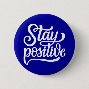 Bleibe Positives Blau Button