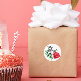 Bleibe Runder Aufkleber