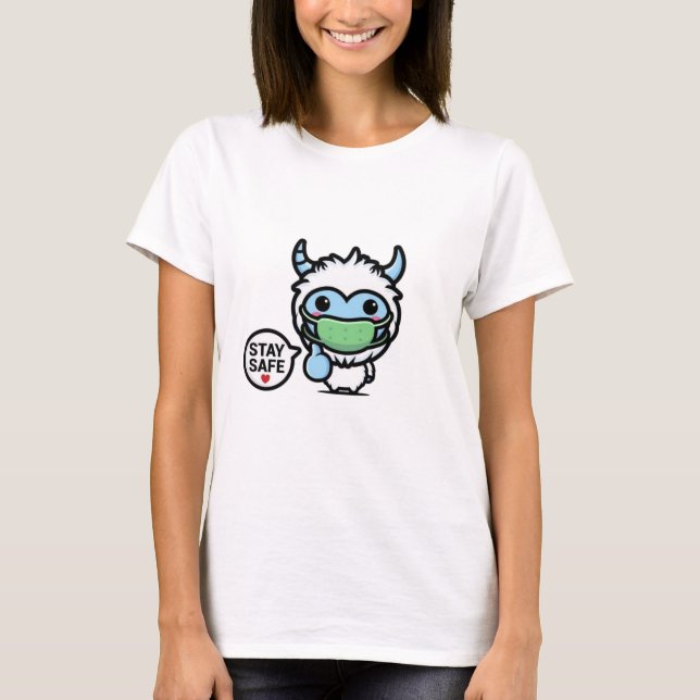 Bleibe Safe Yeti T-Shirt (Vorderseite)