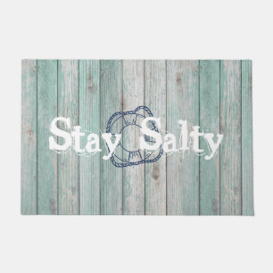 Bleibe Salty Beach Life   Fußmatte