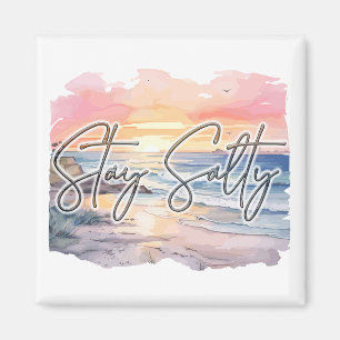 Bleibe Salty Sunset Beach Magnet